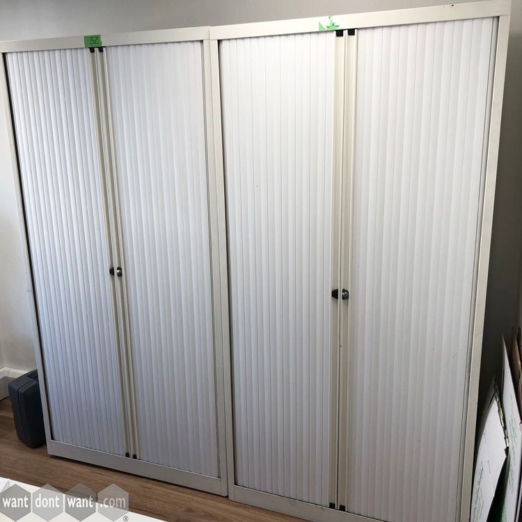 Second hand store tambour cupboards