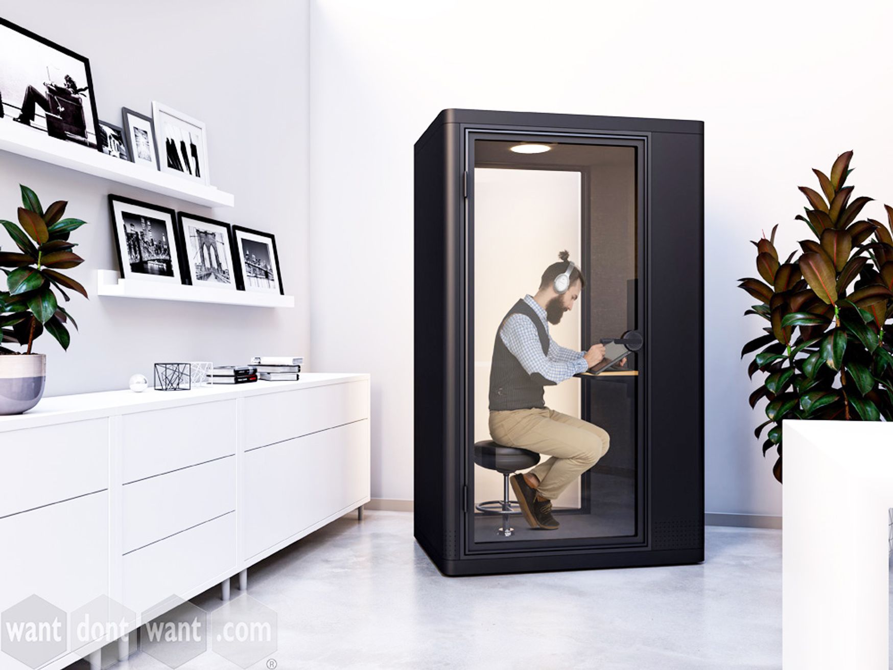 <b>IN STOCK NOW!</b> Brand new excellent design Zoom/Phone booths. Quick delivery - call us!