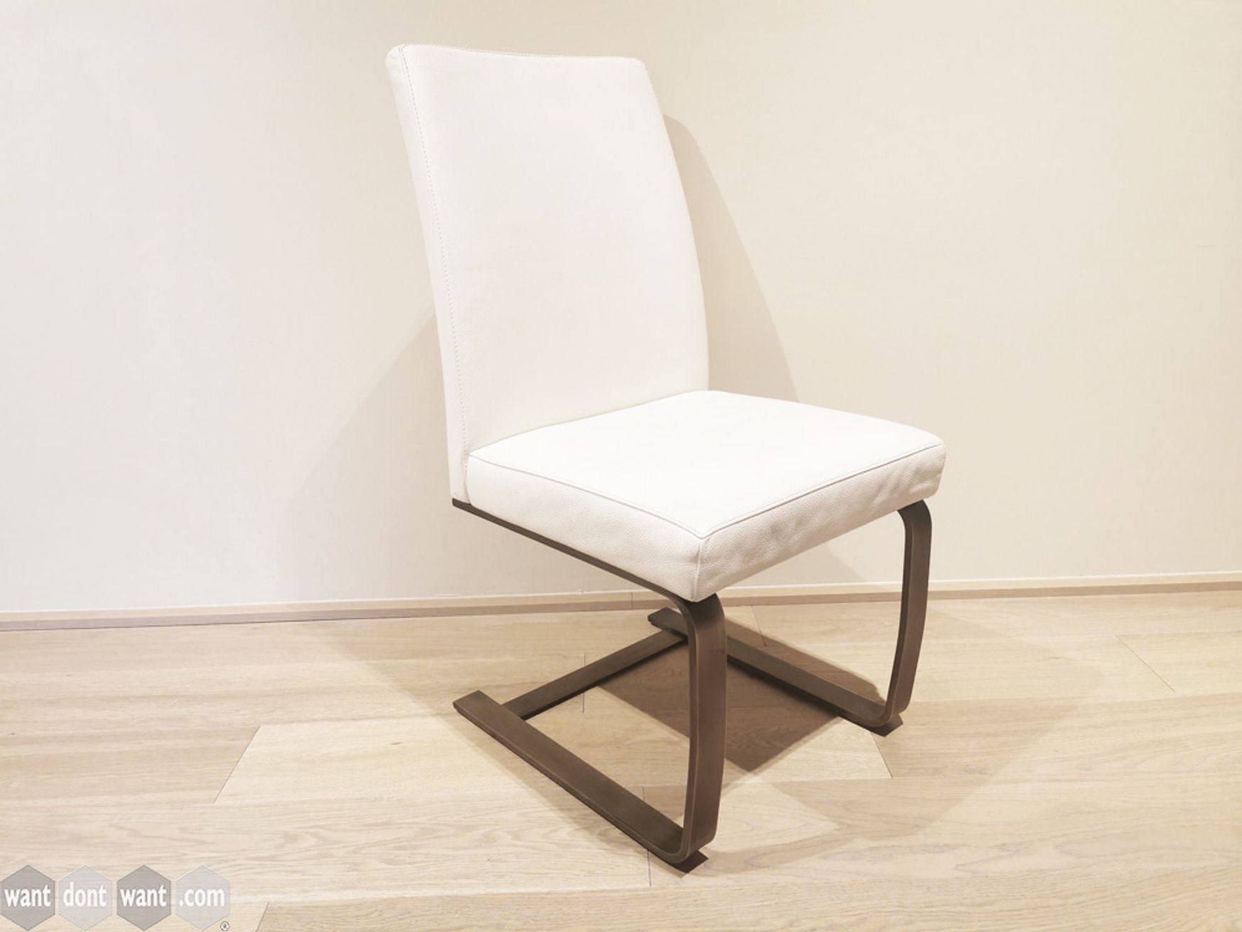 Used de Sede Switzerland Cream Leather Meeting Chairs 