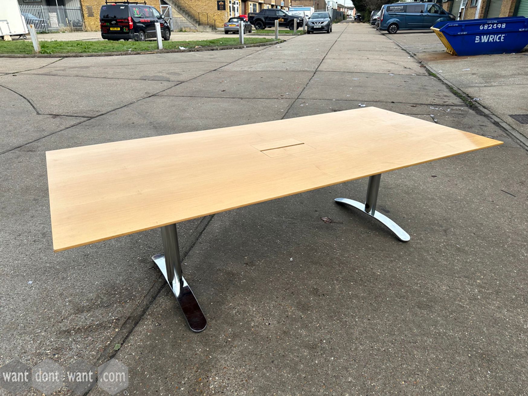 Used 2400mm maple meeting table 