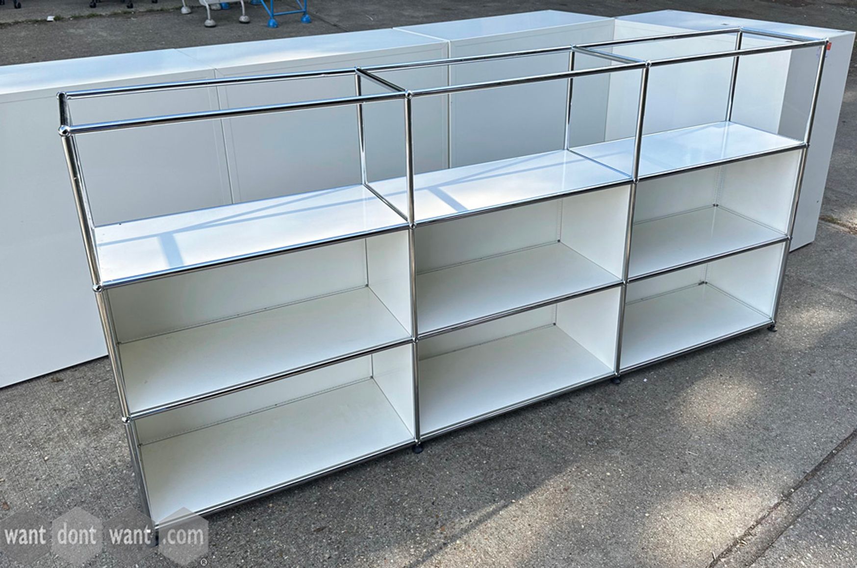 Used USM Haller Sideboard with 9 compartments in white