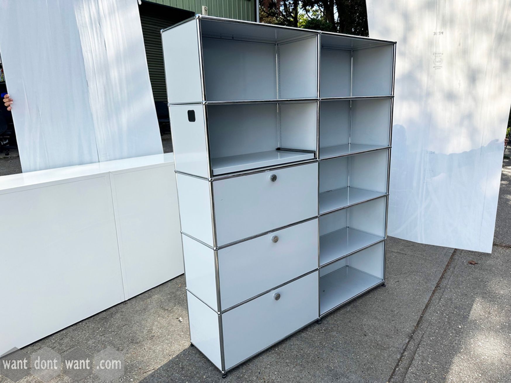 Used USM Haller shelf highboard with 10 compartments 