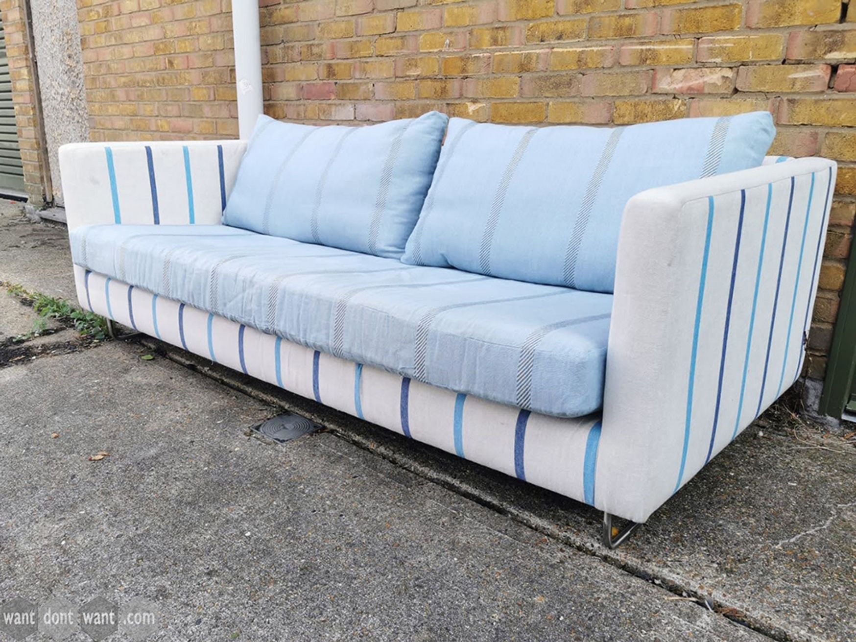 Used Stripy Sofa