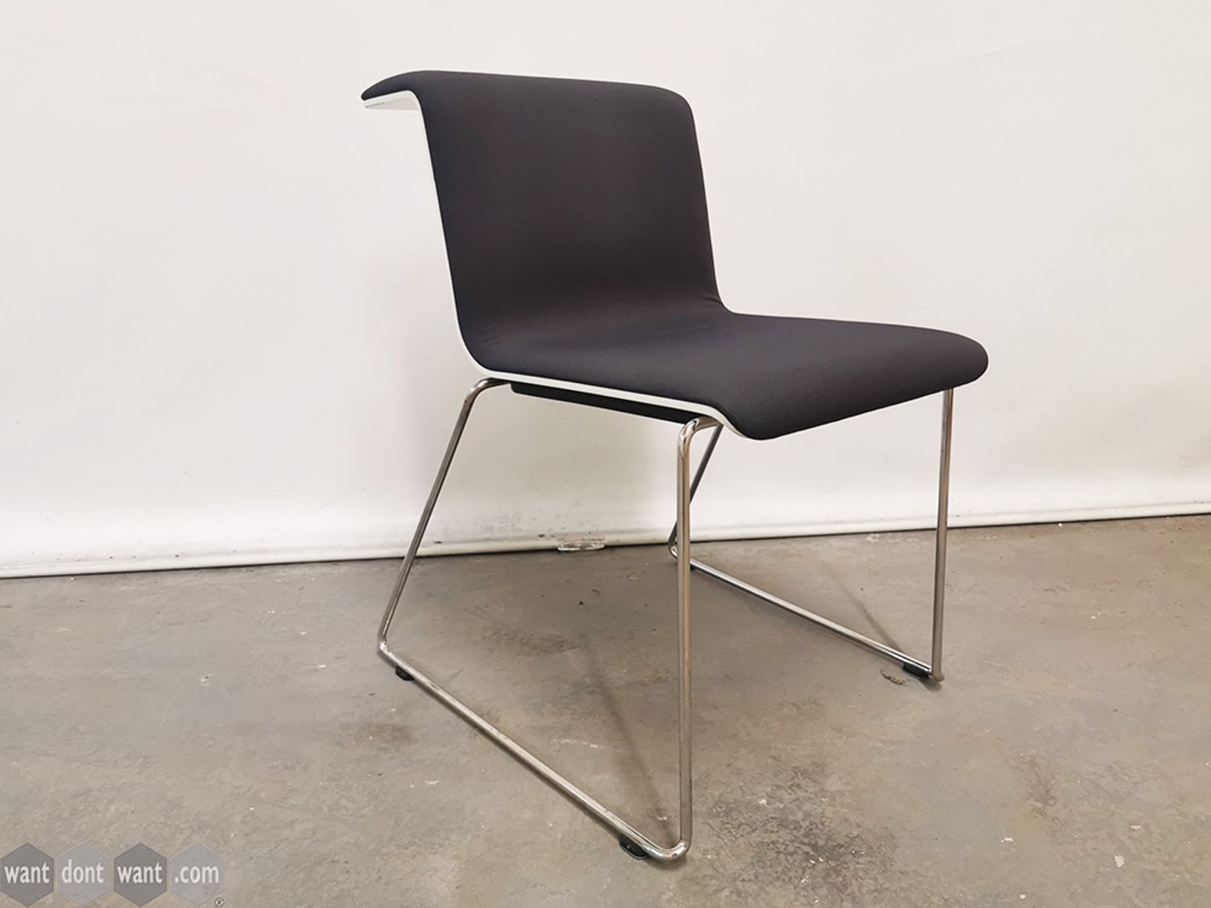 Used Bulo TAB Sled Based Meeting Chair in Charcoal