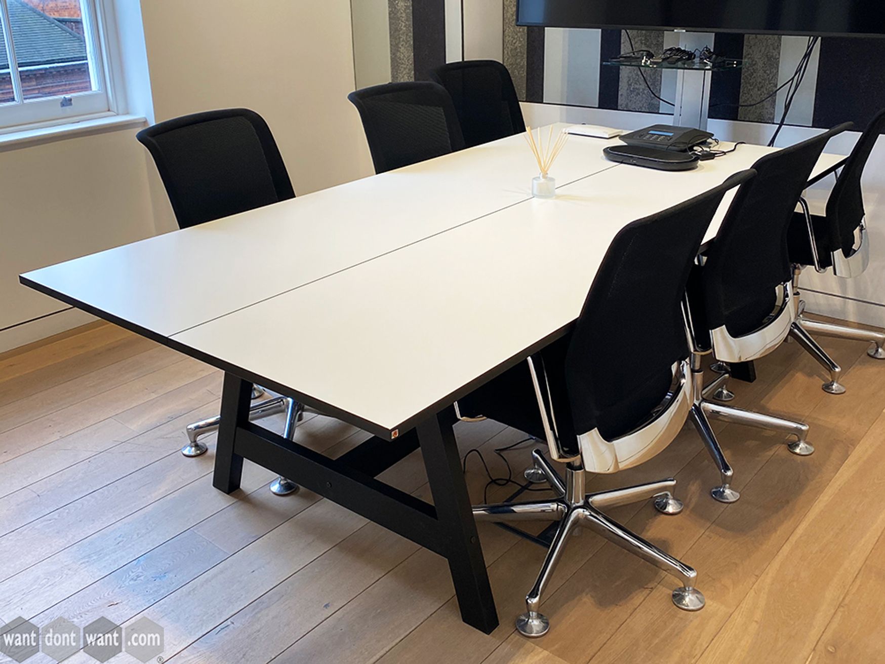 Want Dont : Second Hand Office Furniture - Used Office Furniture |  Tables | Boardroom/Meeting/Conference | Used 2400mm 'Nomad' Boardroom Table