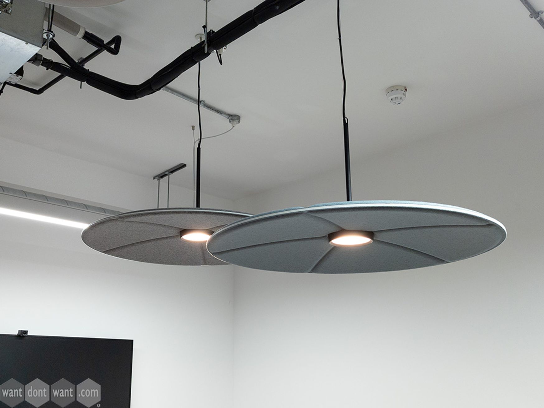 Used Abstracta 'Lily' acoustic light absorber with light - 2 colours. Each cost over £1100 new!