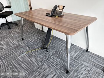 Used 1600mm Verco walnut MFC Verco table with power sockets