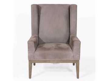 Used Restoration Hardware High Back Suede Lounge Chairs