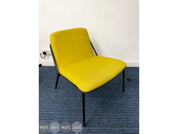 Used Workstories Sling lounge chairs in yellow fabric
