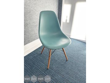Used Eames-Style Side Chairs with Wooden Legs