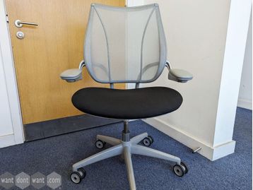 Used Humanscale Liberty chairs with grey mesh back
