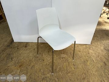 Used Connection white canteen chairs