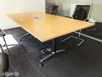 Used 2000mm Boardroom Meeting Table with Central Cable Access