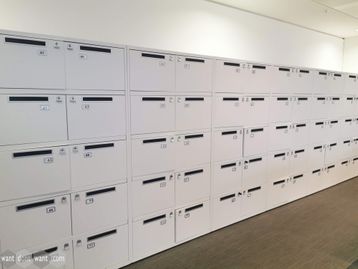 Used 10-section lockers with letter box opening.