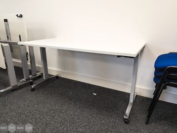 Used 1500mm White Folding Flip Top Tables