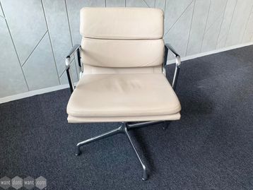 Used Genuine Vitra Charles Eames Softpad Chairs in Leather