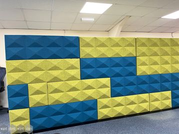 Used 3000mm Modular Fabric Acoustic Wall