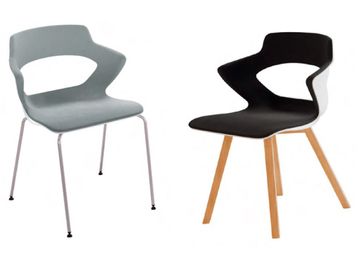 New fabric chairs with choice of metal or wooden legs
