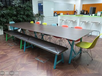 Used Frovi 'Relic' Table with 2 Benches Included