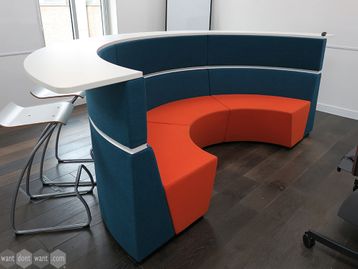 Used Connections 'Hive' Semi-Circle High Back Seating with Table Surround