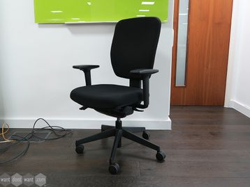 Used Senator Dash Operator Chairs in Black Fabric