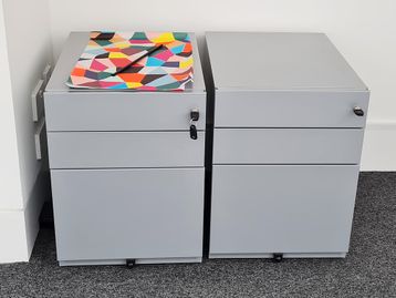 Used 3 drawer under desk pedestals
