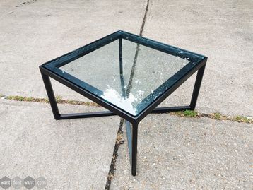 Used Knoll 'Krusin' Square Glass Coffee Table