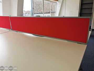 Used 1400mm Fabric Desk Dividing Screens with C Clamps