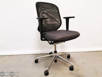 Used Vitra 'Medapal' task chairs with grey seats & chrome base