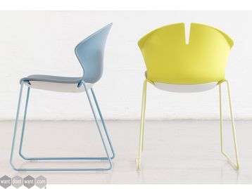Brand new café chairs with choice of shell & frame colour