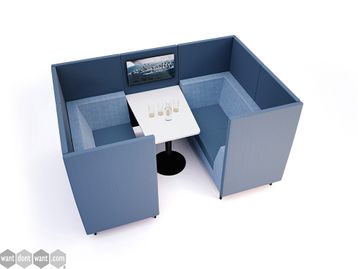 Brand new 4 person meeting booth with table