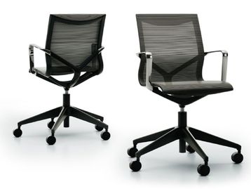 Brand New Mesh Chair with 5 Star Swivel Base & Polished Arms