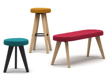 Brand New Breakout Stools & Benches with Solid Oak Legs