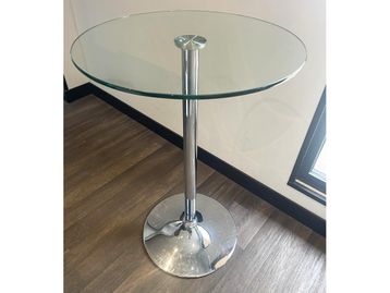 Used Circular Glass Poseur Tables