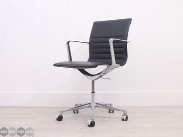 Used ICF 'Una' Height Adjustable Leather Chairs on Castors