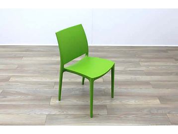 Brand New boxed stackable moulded plastic chairs available in various colours.