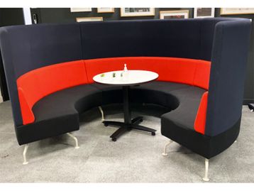 Used Orangebox 'Perimeter' Semi-Circular Booth with Table
