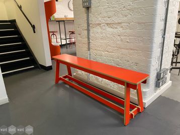 Used red ply bench from 'Unto This Last'