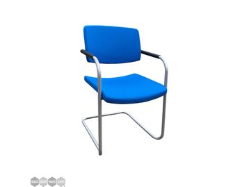 Used Verco stacking chair in blue.