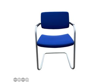 Used Verco stacking chair in royal blue.
